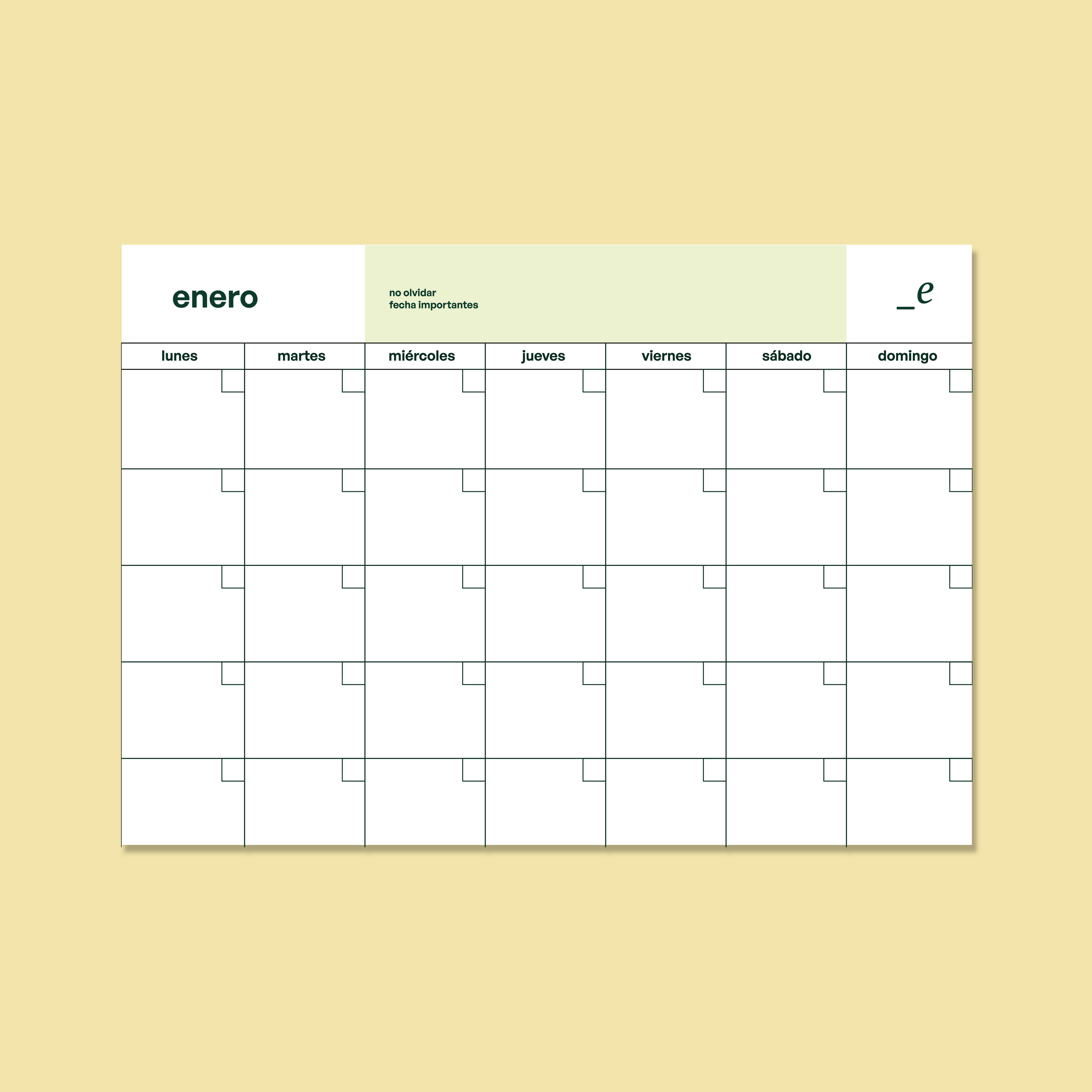Calendario Mensual