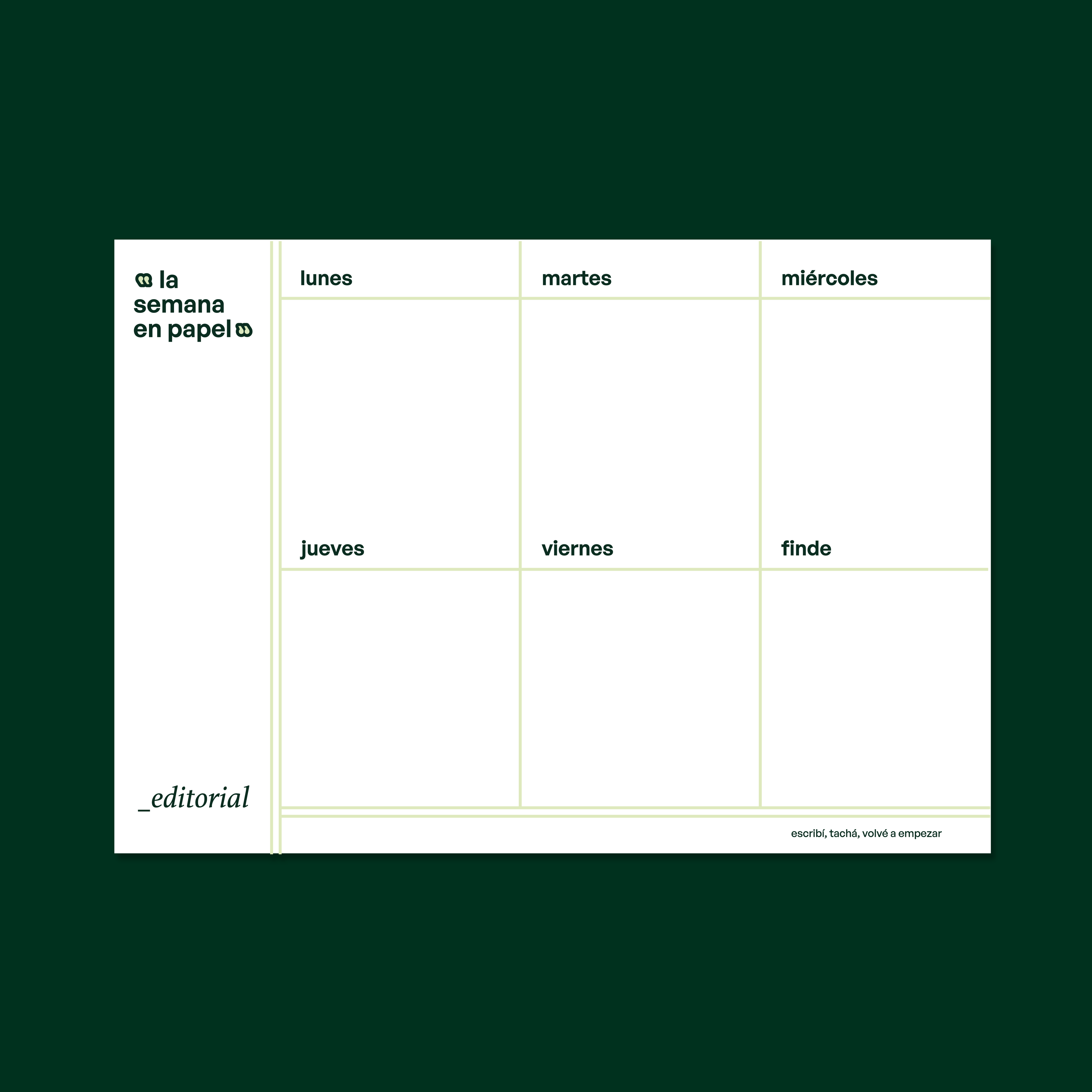 Planner semanal